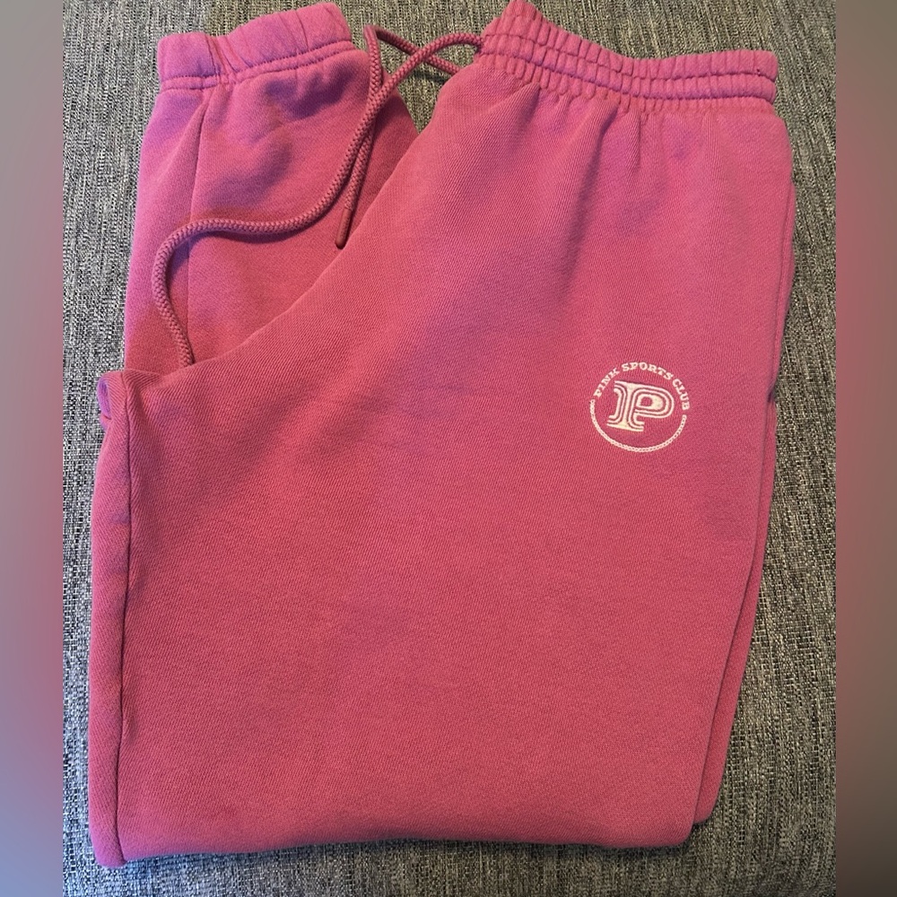 PINK Victoria's Secret Hot Pink Fleece-Lined Sweatpants